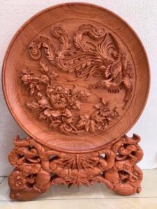 Tranh gỗ rồng phượng