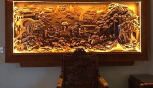 khung tranh gỗ ốp tường