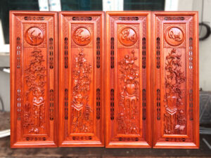 Tranh gỗ Tứ Quý đẹp nhất