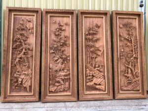 Tranh gỗ Tứ Quý đẹp nhất