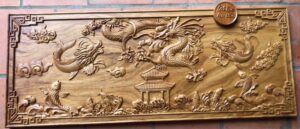 tranh gỗ rồng phượng